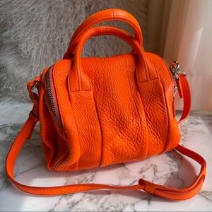 Alexander Wang orange leather small rockie satchel